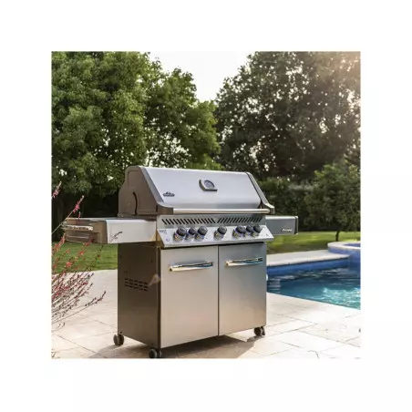 Napoleon Barbecue Gaz Prestige 665 INOX 5 Brûleurs + Sizzle Latéral + Brûleur Arrière – Image 7