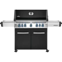 Napoleon Barbecue Gaz Prestige 665 NOIR 5 Brûleurs + Sizzle Lateral + Brûleur Arriére