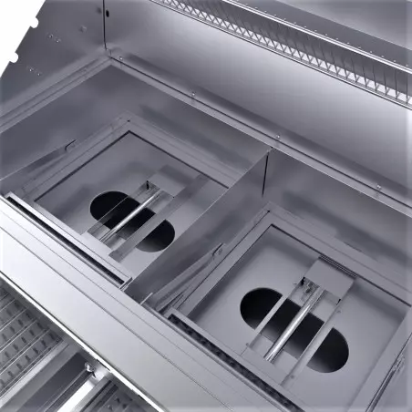 Barbecue Encastrable Hybride Charbon De Bois & Gaz 42" - 106cm - SUNSTONE – Image 4