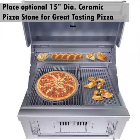 Barbecue Encastrable Hybride Charbon De Bois Et Gaz 30" - 76cm - SUNSTONE – Image 8