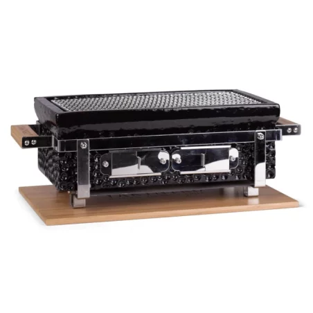 Barbecue Japonais Ceramique Noire Shichirin Rectangulaire - Konro & Yakitori Grill