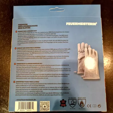 Gants Femme BBQ Feuermeisterin Premium Cuir Paire – Image 4