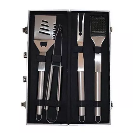 Mallette 4 Pieces Inox Pour BBQ