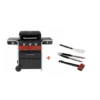 Pack + Barbecue Hybride Gaz & Charbon Gas2Coal 330 2.0 3 Brûleurs + Set D'ustensiles