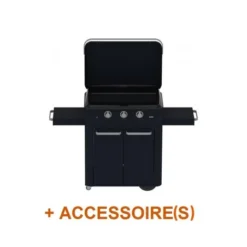 Pack + Combo Plancha Enosign Gaz 80 Bleu Navy Avec Capot Navy + Coffret - ENO