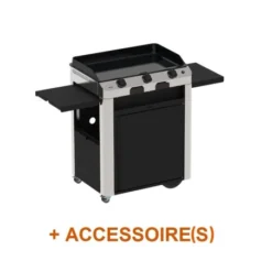 Pack + Combo Plancha Gaz Fusion 75 Inox Sur Chariot + Coffret - ENO