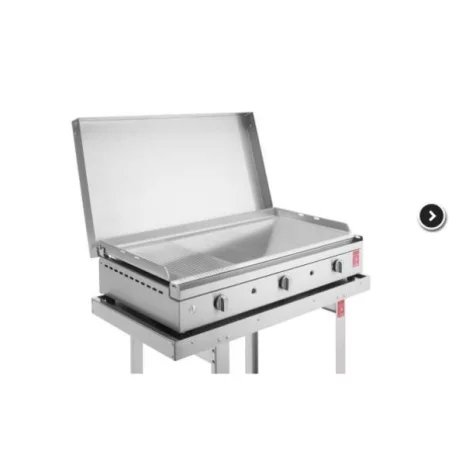 Pack Plancha Gaz PLANET Chef 80 + Capot à Charnieres – Image 2