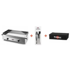 Pack + Plancha Electrique KRAMPOUZ Inox - Design - 65X39