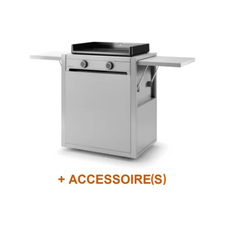 Pack + Plancha Modern Gaz 60 Inox Sur Chariot