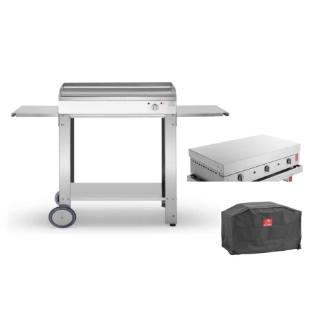 Pack Plancha PLANET Chef 80 Elec + Chariot Ouv+Hous+Capot