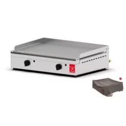 Plancha Gaz PLANET Alfa 600 Plaque Inox Lisse + Housse