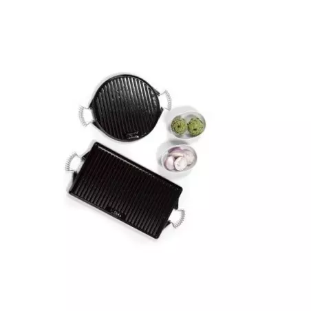 Plancha Ronde 53cm Double Face En Fonte Emaille Vaello – Image 3