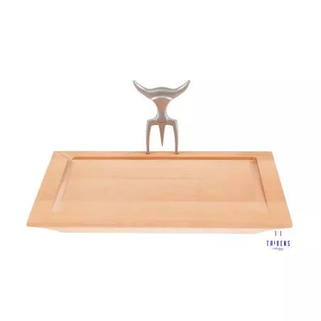 Planche à Découper Avec Fourchette Inox Brut - TRIDENS By CHABRET